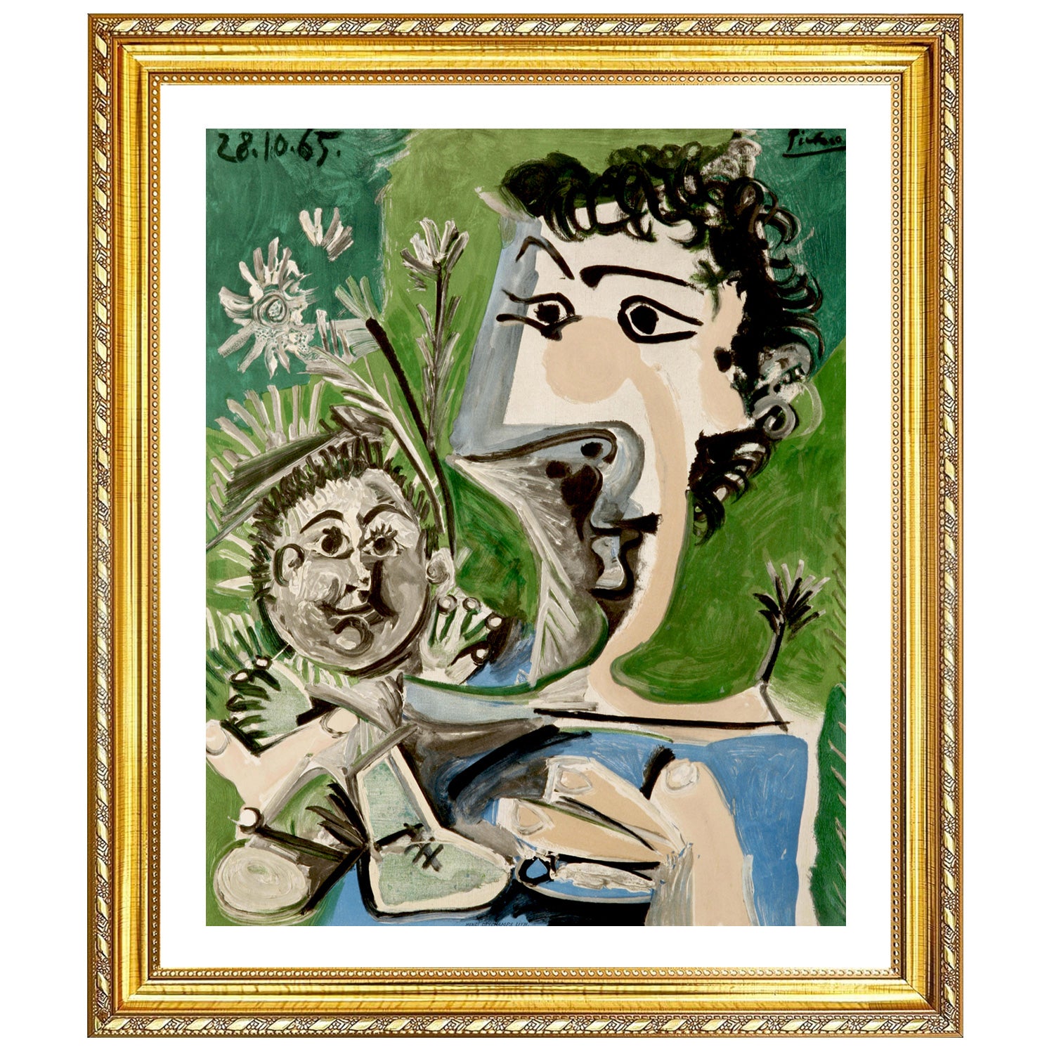 Pablo Picasso Wall Art Woman And Child Poster Framed Art