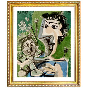 Pablo Picasso Wall Art Woman And Child Poster Framed Art