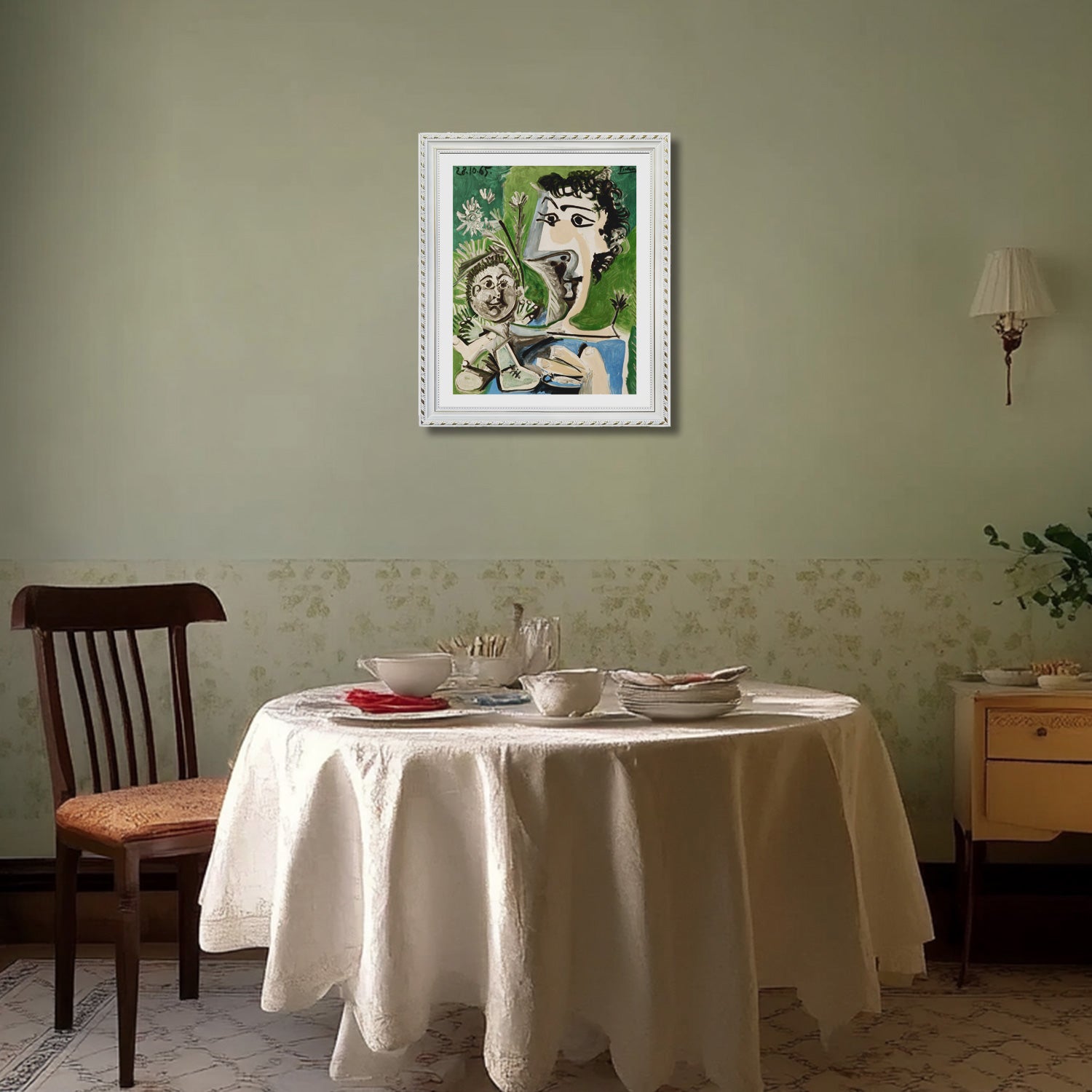 Pablo Picasso Wall Art Woman And Child Poster Framed Art