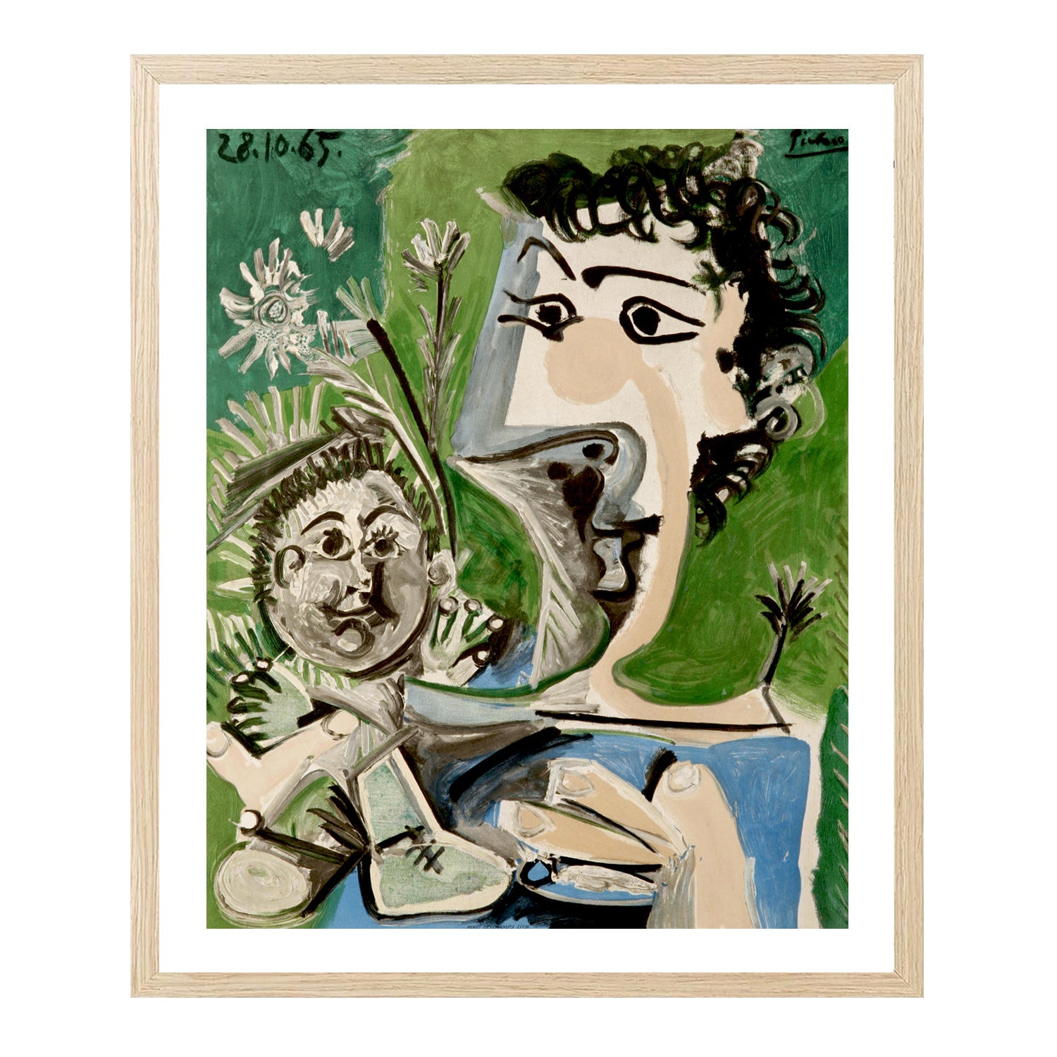 Pablo Picasso Wall Art Woman And Child Poster Framed Art