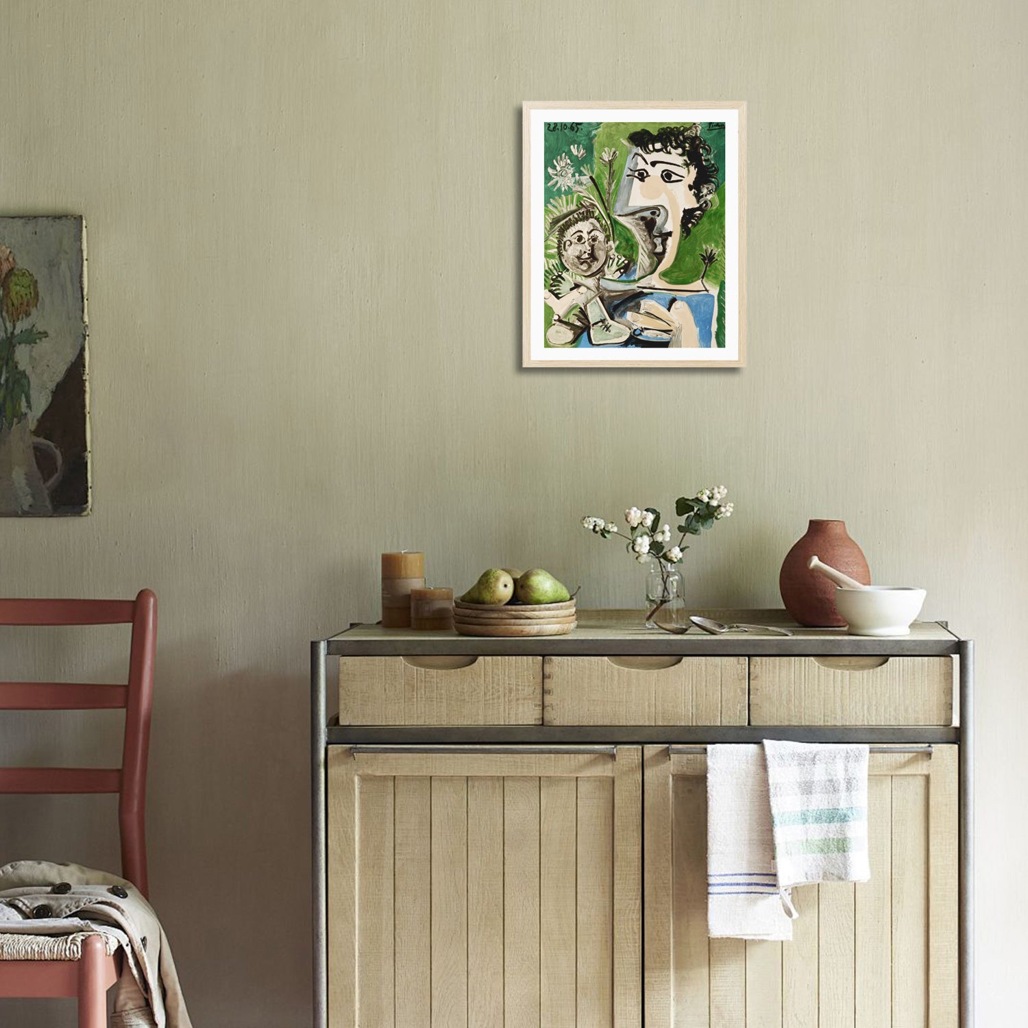 Pablo Picasso Wall Art Woman And Child Poster Framed Art