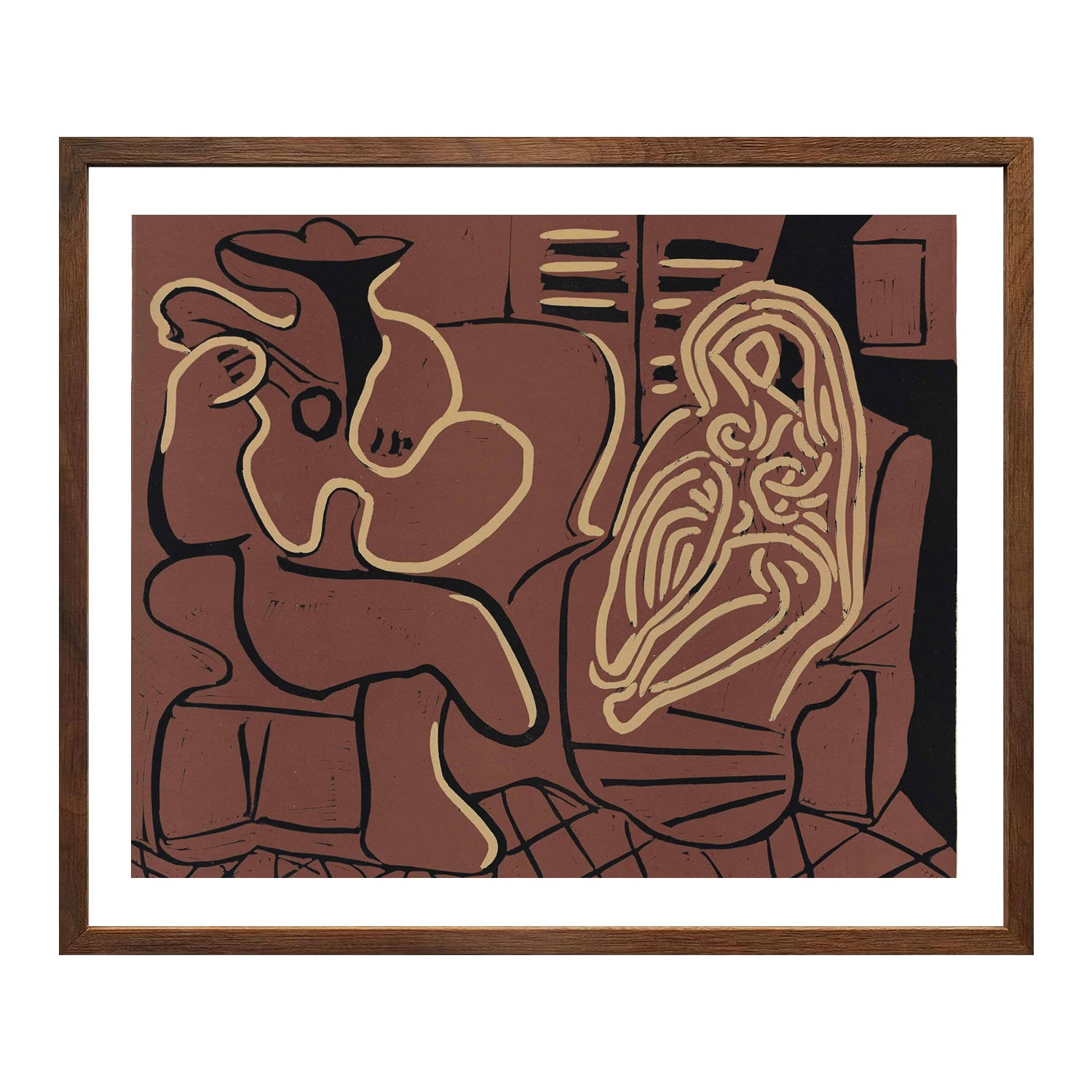 Pablo Picasso Wall Art Woman In An Armchair Poster Framed Art