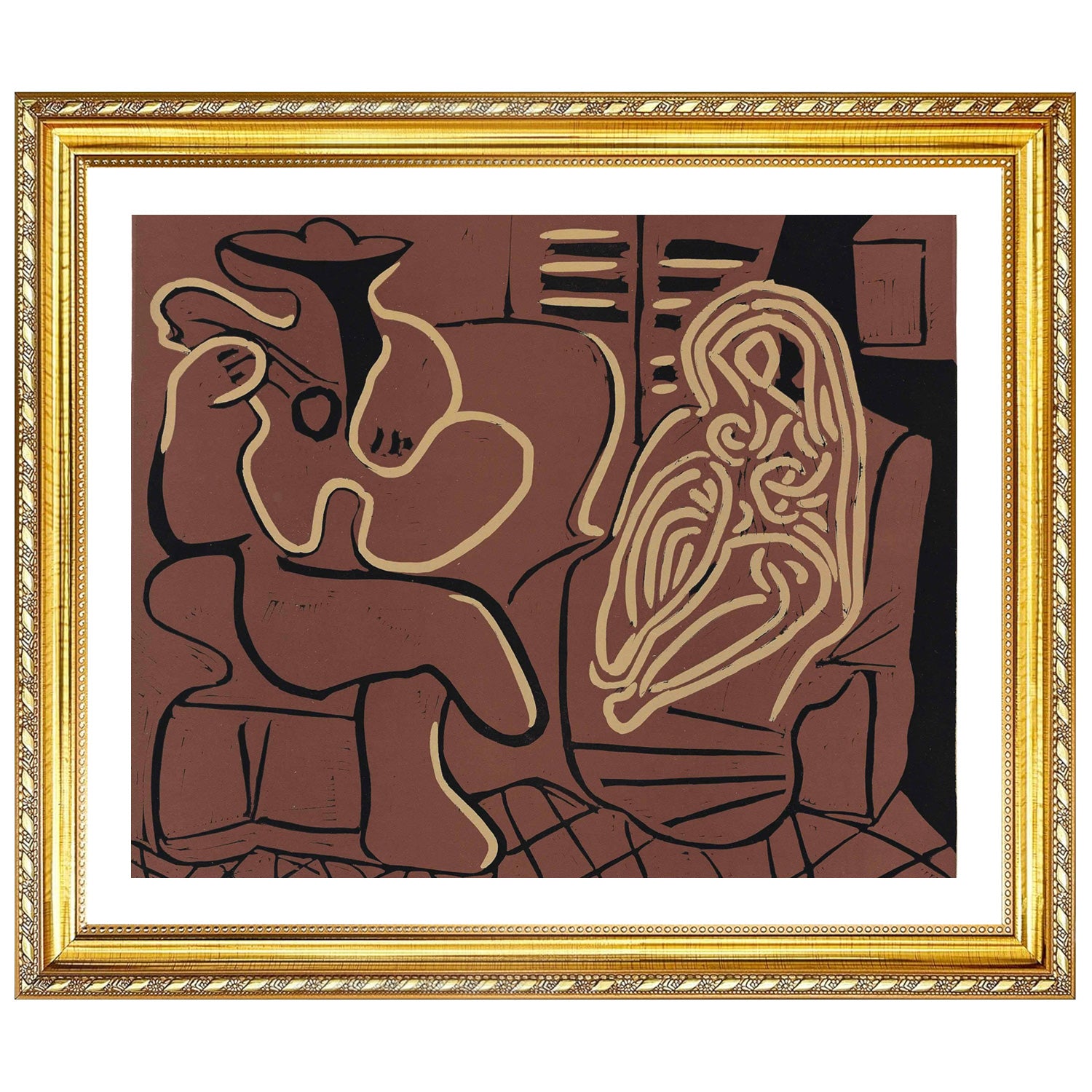 Pablo Picasso Wall Art Woman In An Armchair Poster Framed Art