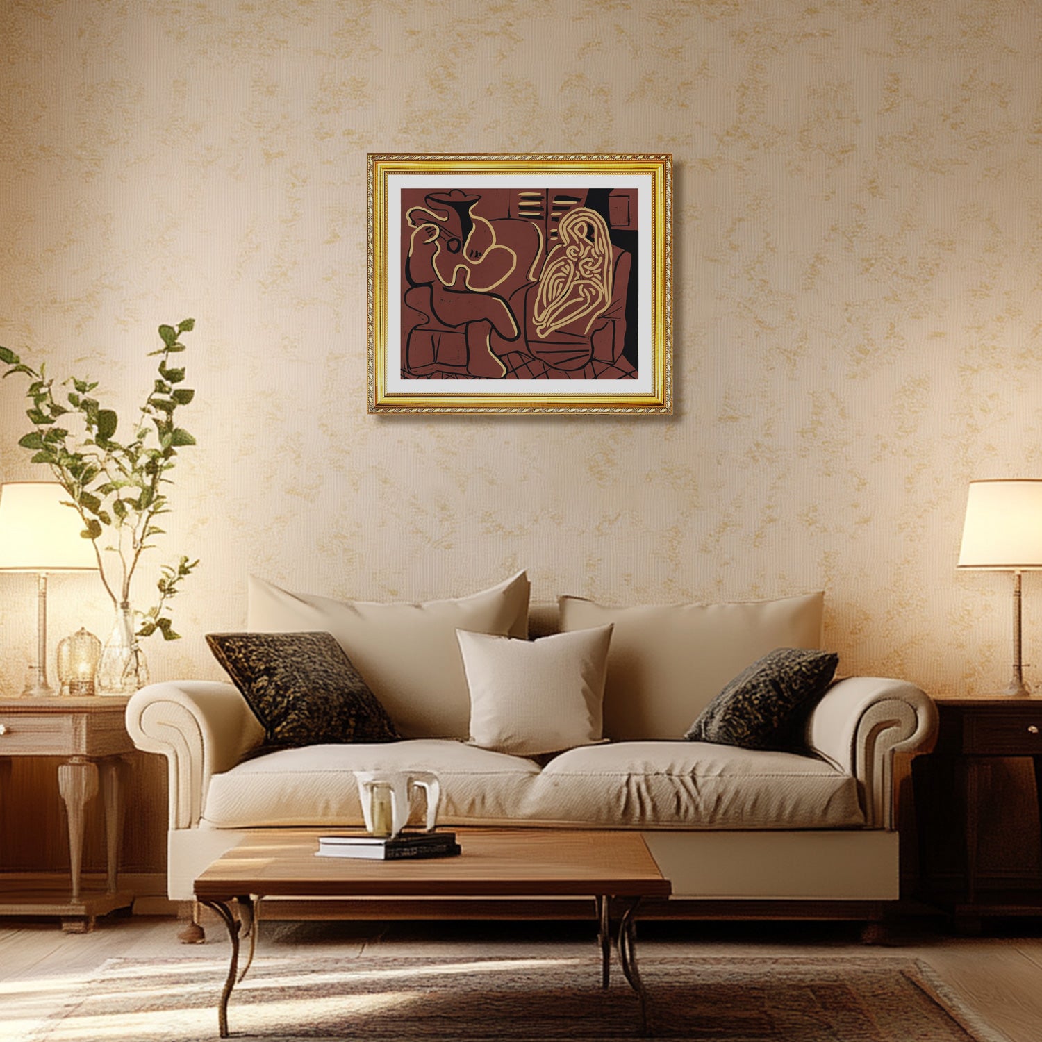 Pablo Picasso Wall Art Woman In An Armchair Poster Framed Art