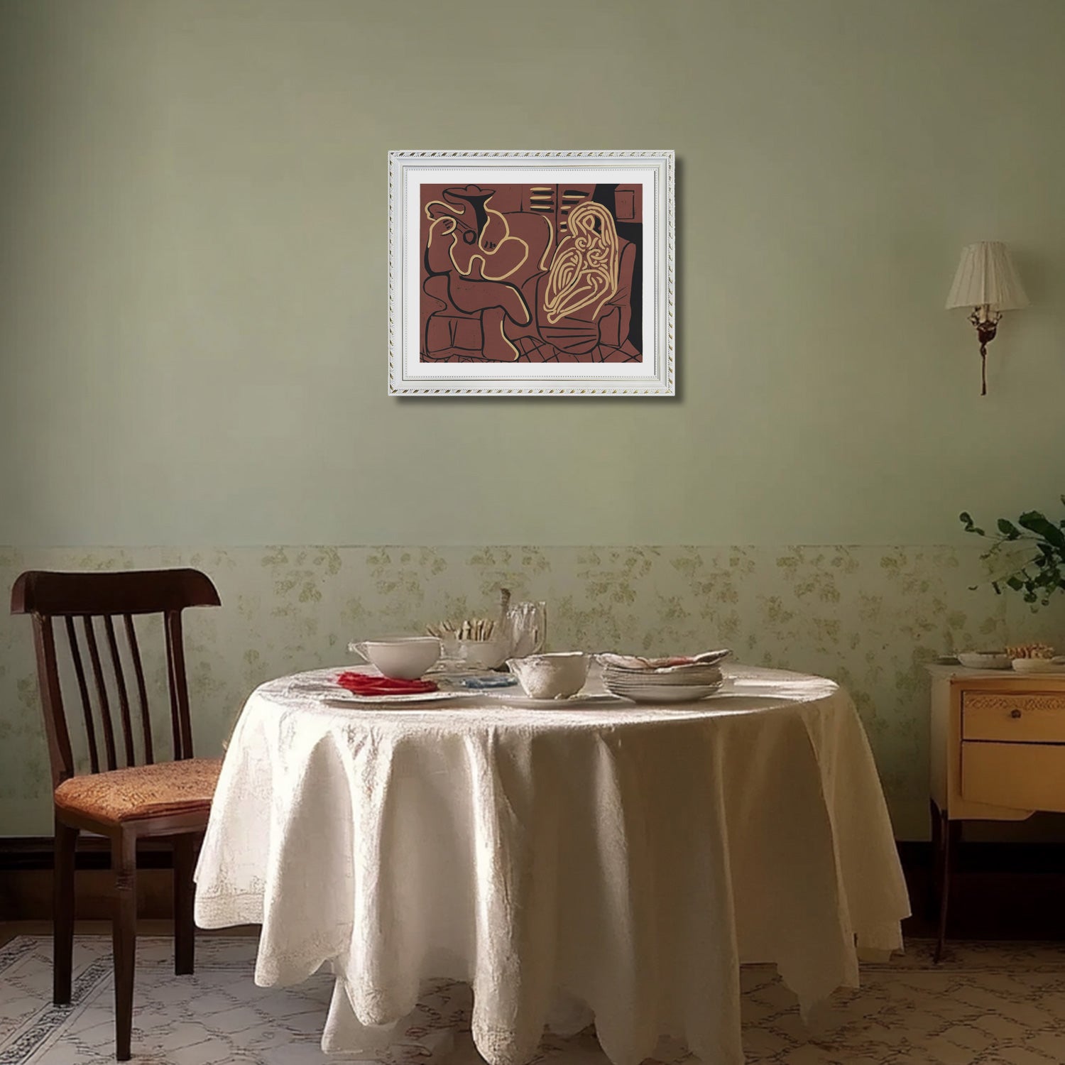 Pablo Picasso Wall Art Woman In An Armchair Poster Framed Art