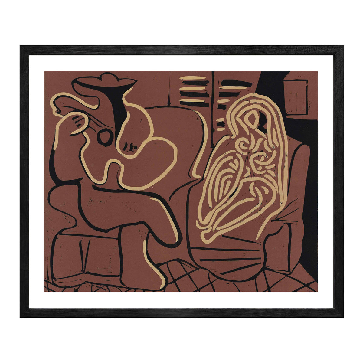 Pablo Picasso Wall Art Woman In An Armchair Poster Framed Art