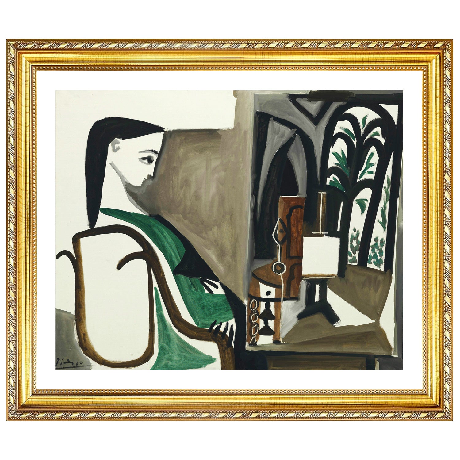 Pablo Picasso Wall Art Woman In The Workshop Poster Framed Art