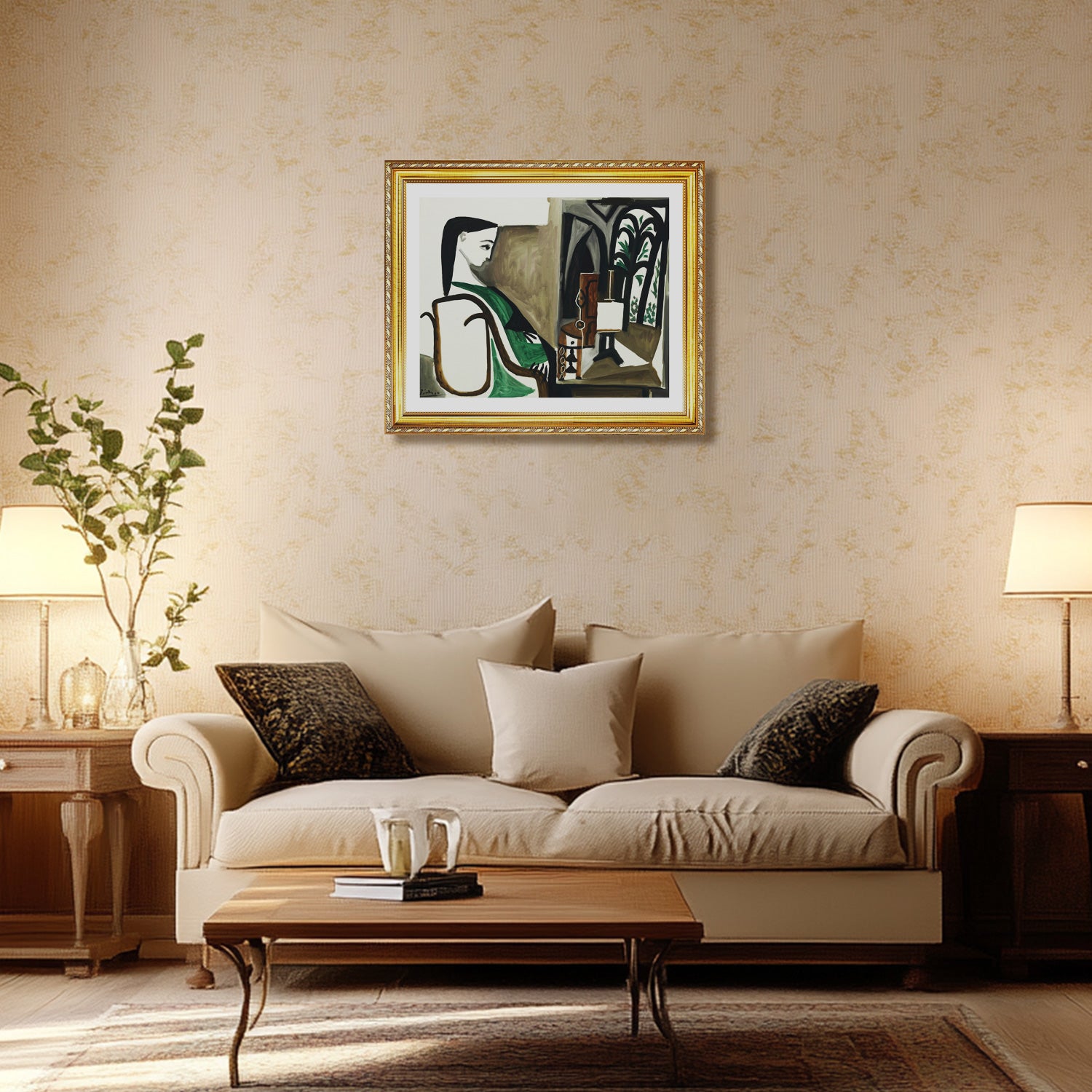 Pablo Picasso Wall Art Woman In The Workshop Poster Framed Art