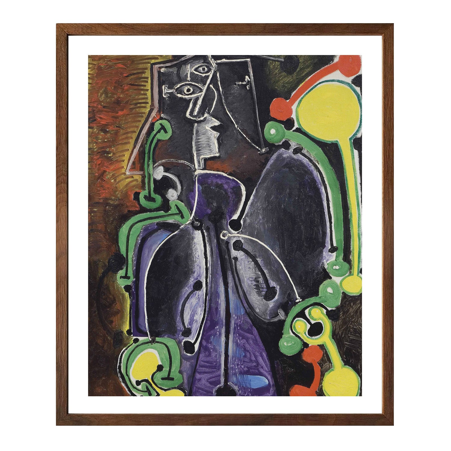 Pablo Picasso Wall Art Woman Seated Poster Framed Art