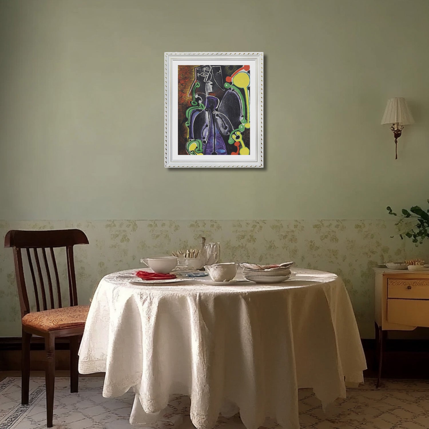 Pablo Picasso Wall Art Woman Seated Poster Framed Art