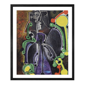 Pablo Picasso Wall Art Woman Seated Poster Framed Art
