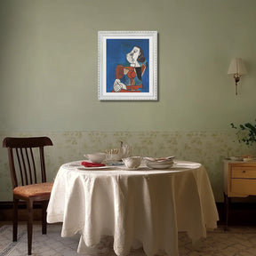 Pablo Picasso Wall Art Woman Sitting In Red Suit Poster Framed Art