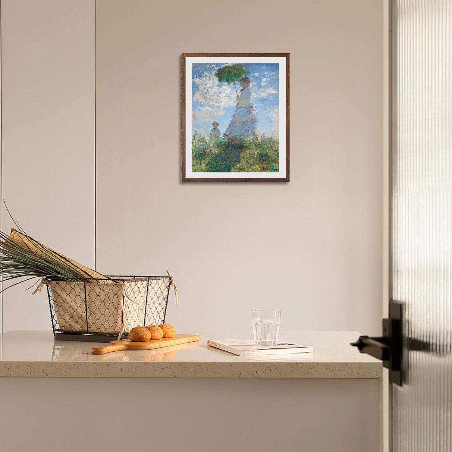 Claude Monet Wall Art Woman With A Parasol Poster Framed