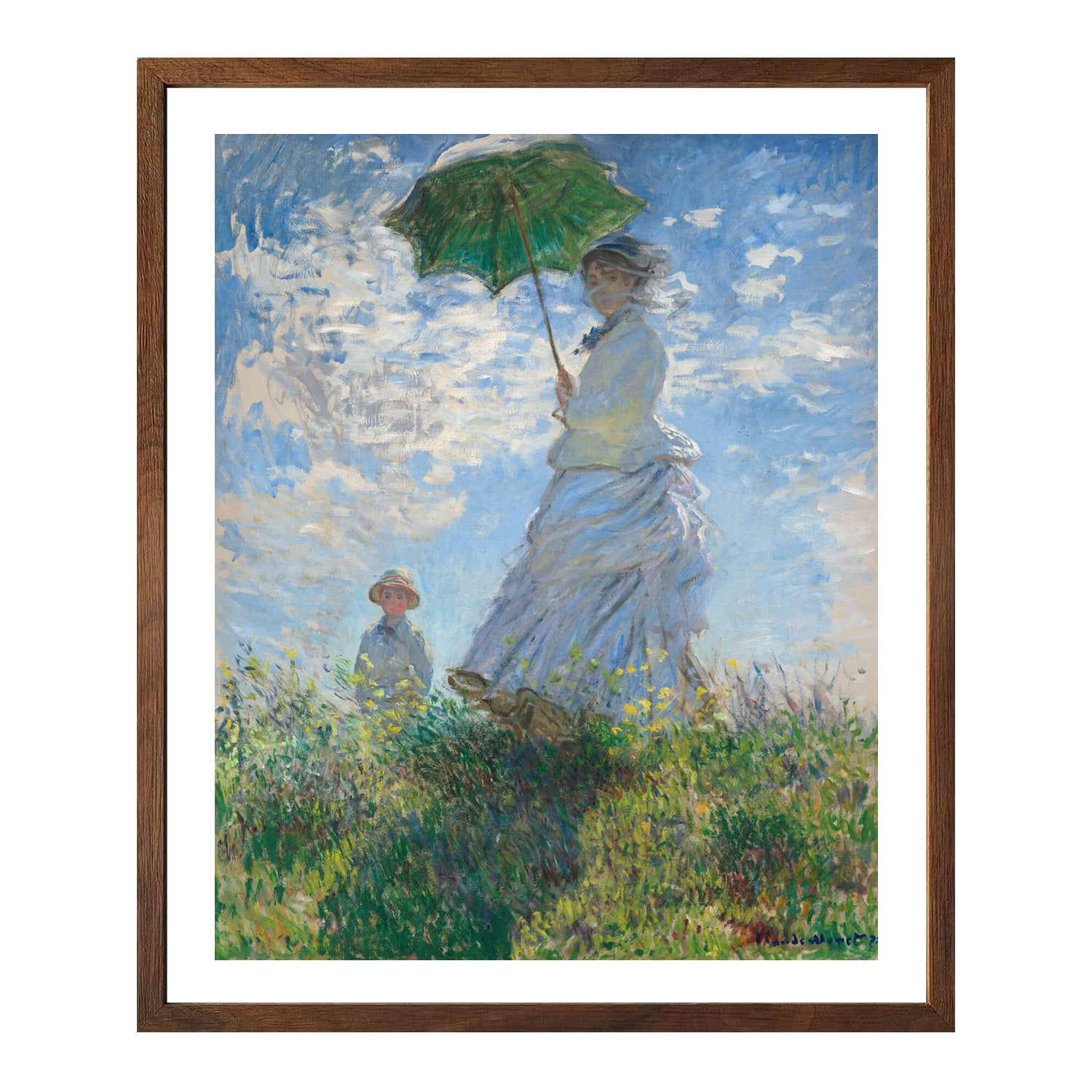 Claude Monet Wall Art Woman With A Parasol Poster Framed