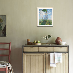 Claude Monet Wall Art Woman With A Parasol In The Garden In Argenteuil Poster Framed