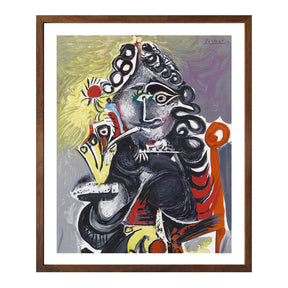 Pablo Picasso Wall Art Woman With Curling Hair Poster Framed Art