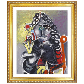 Pablo Picasso Wall Art Woman With Curling Hair Poster Framed Art