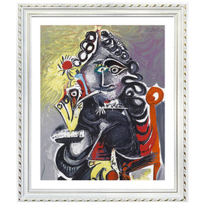 Pablo Picasso Wall Art Woman With Curling Hair Poster Framed Art