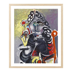 Pablo Picasso Wall Art Woman With Curling Hair Poster Framed Art