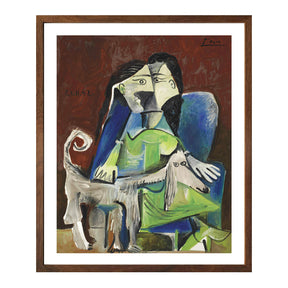 Pablo Picasso Wall Art Woman With Dog Poster Framed Art