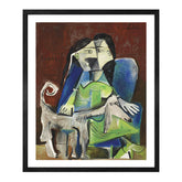 Pablo Picasso Wall Art Woman With Dog Poster Framed Art