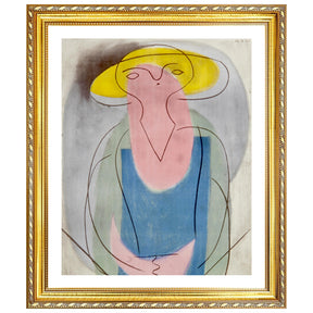 Pablo Picasso Wall Art Woman With Yellow Hat Poster Framed Art