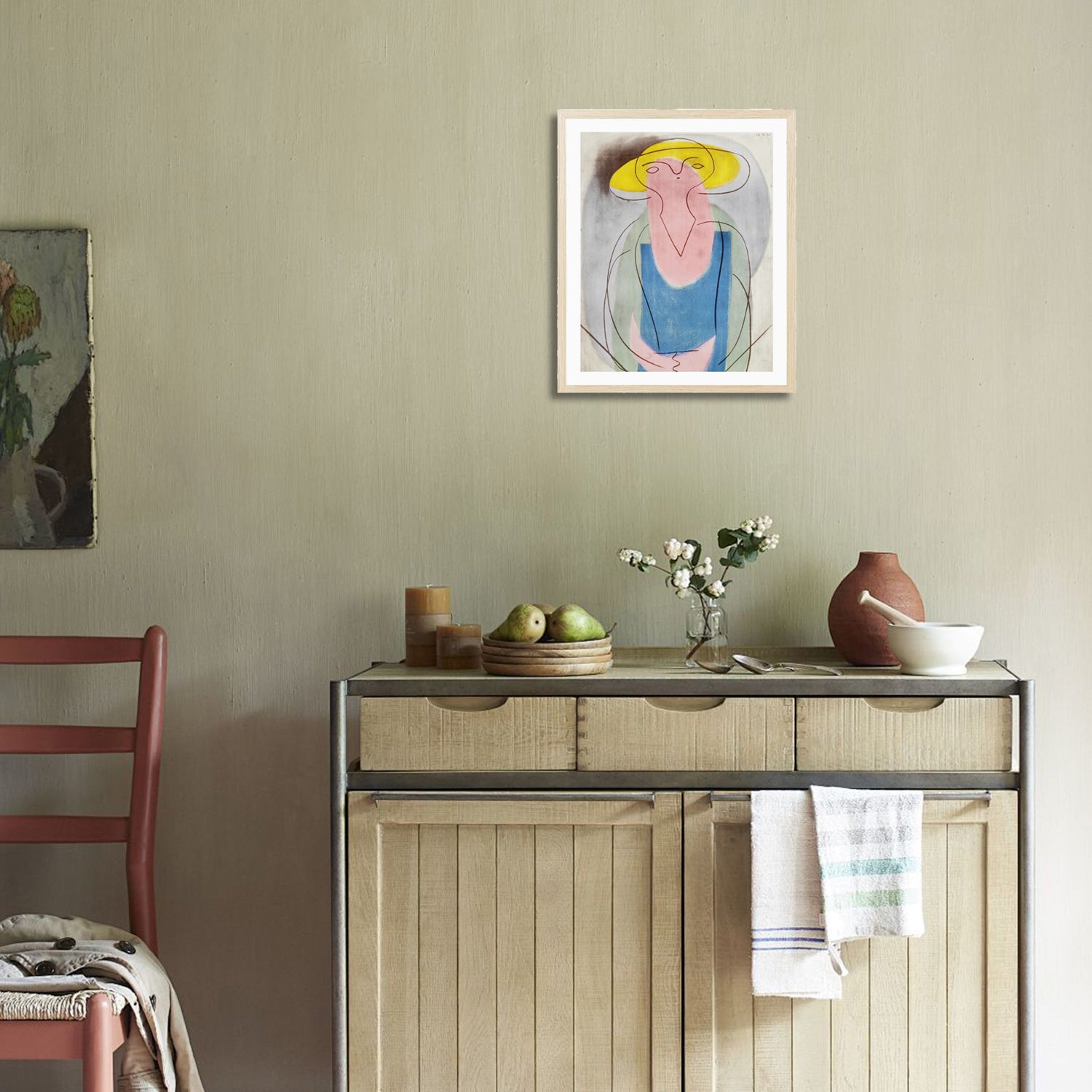 Pablo Picasso Wall Art Woman With Yellow Hat Poster Framed Art