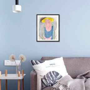 Pablo Picasso Wall Art Woman With Yellow Hat Poster Framed Art
