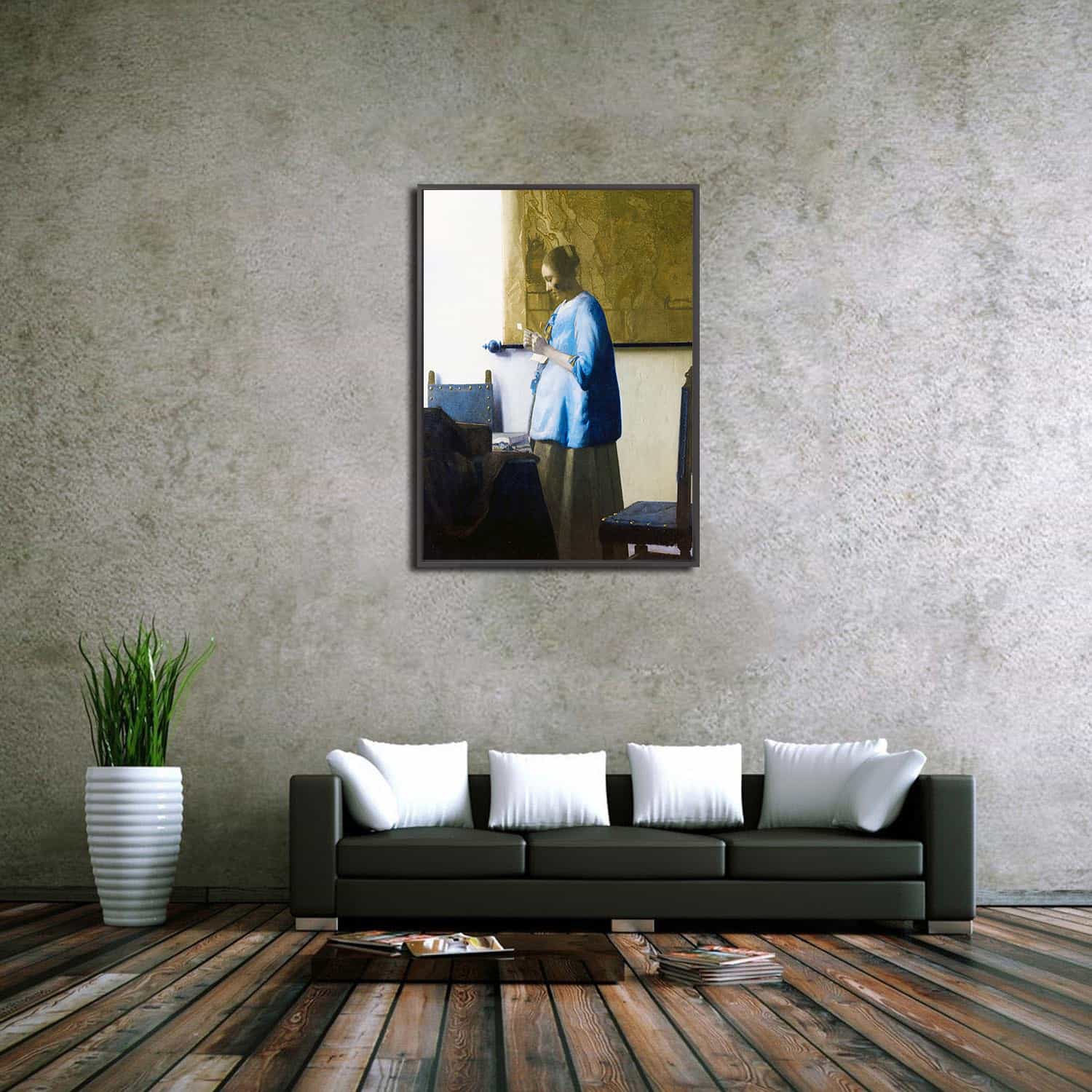 Woman Reading a Letter Canvas Art