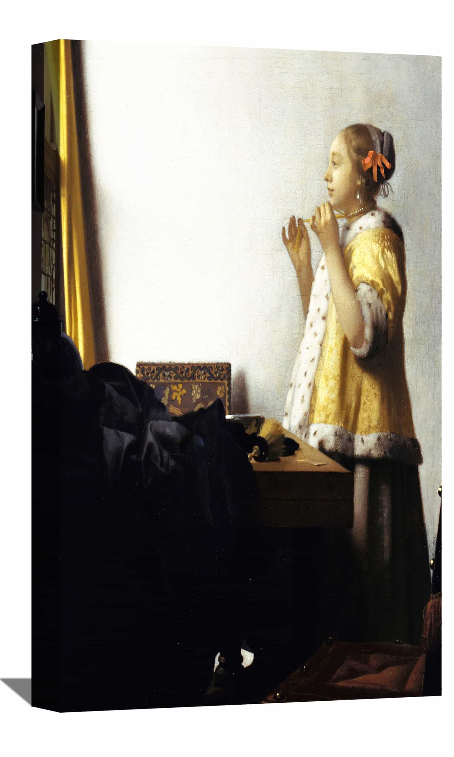 Woman with a Pearl Necklace Canvas Art