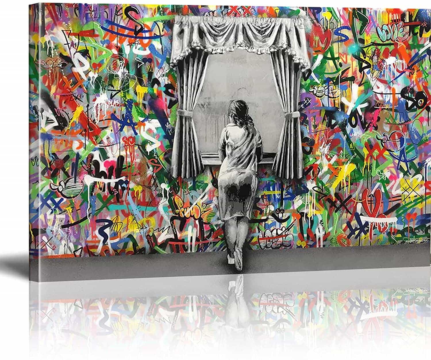 Women Window Edge Canvas Art