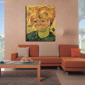 Young Man with Cornflower Canvas Art