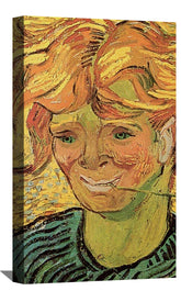 Young Man with Cornflower Canvas Art