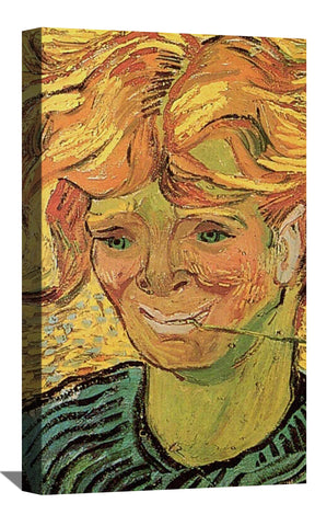 Young Man with Cornflower Canvas Art