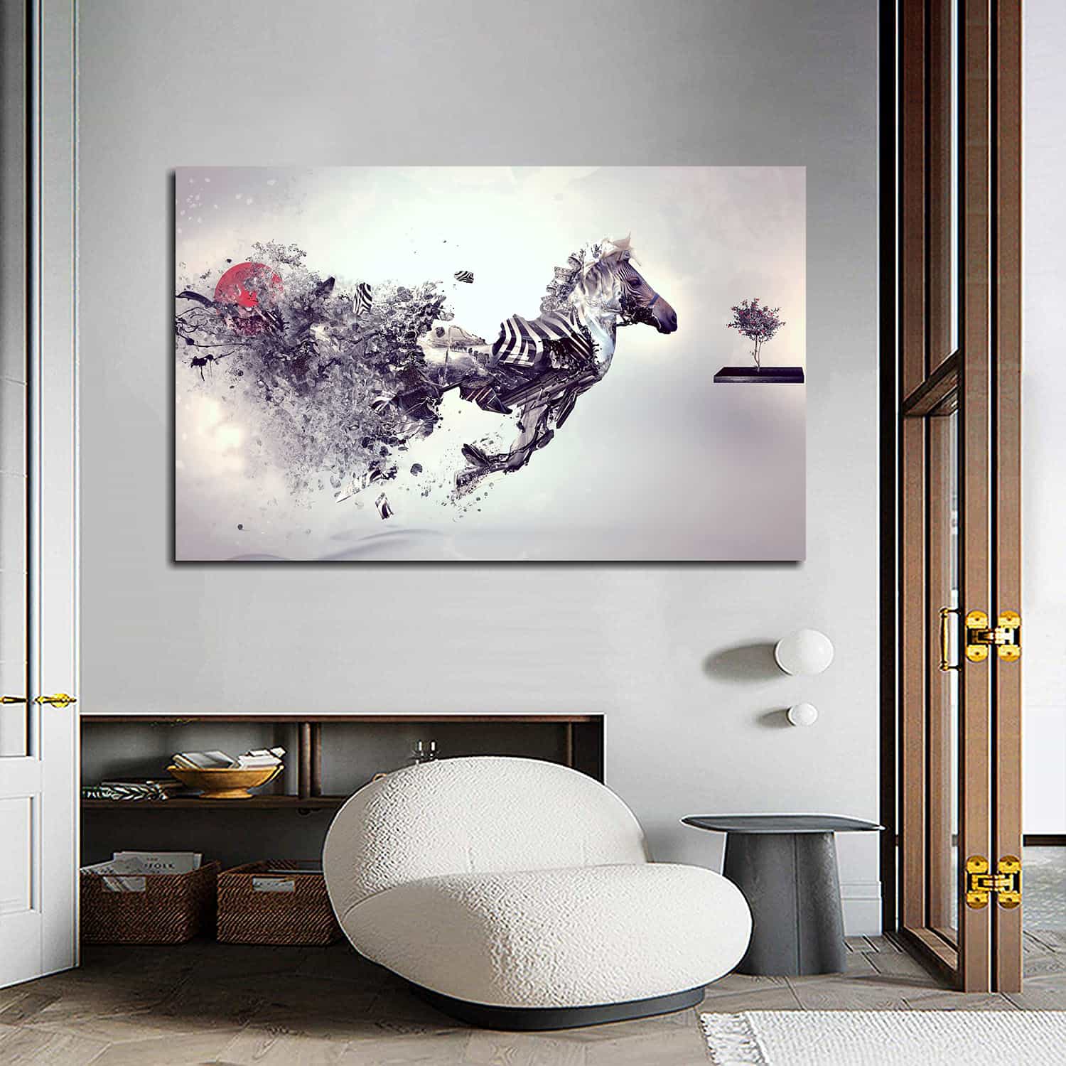 Zebra Migration Canvas Art