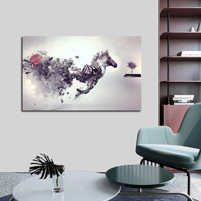 Zebra Migration Canvas Art