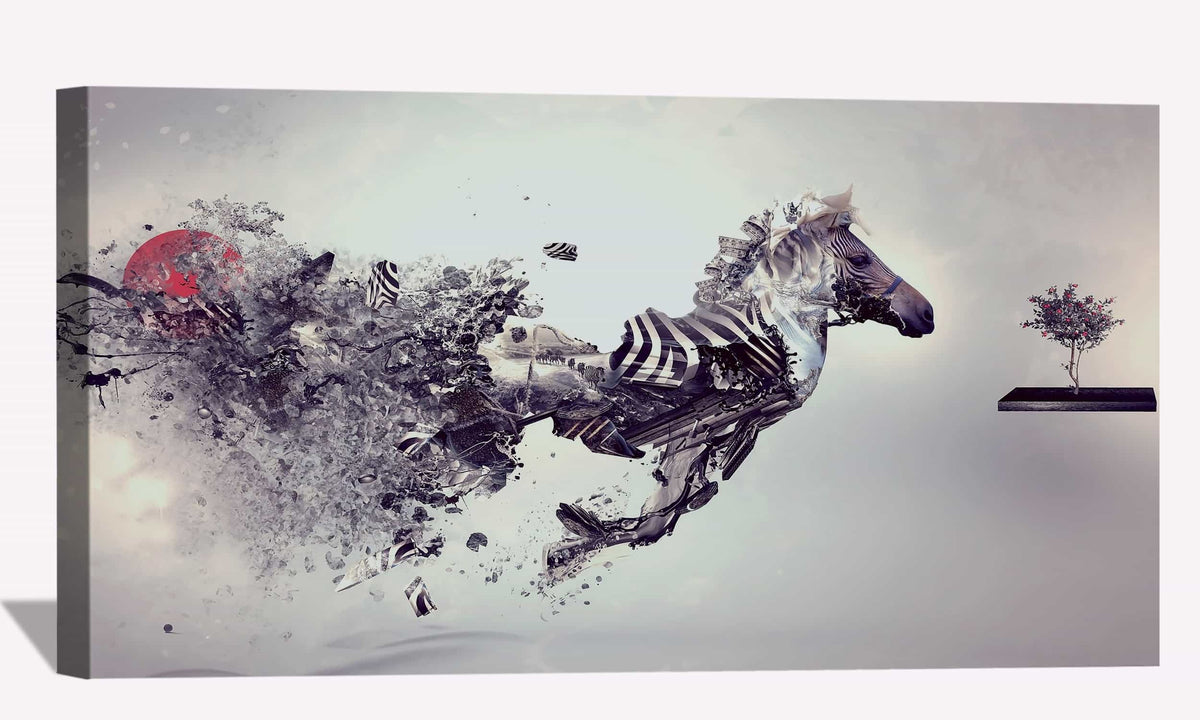 Zebra Migration Canvas Art