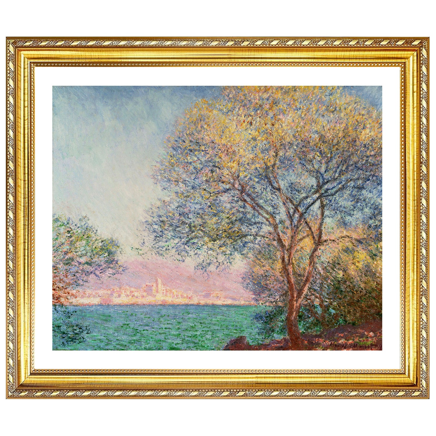 Claude Monet Wall Art Antibes In The Morning Poster Framed