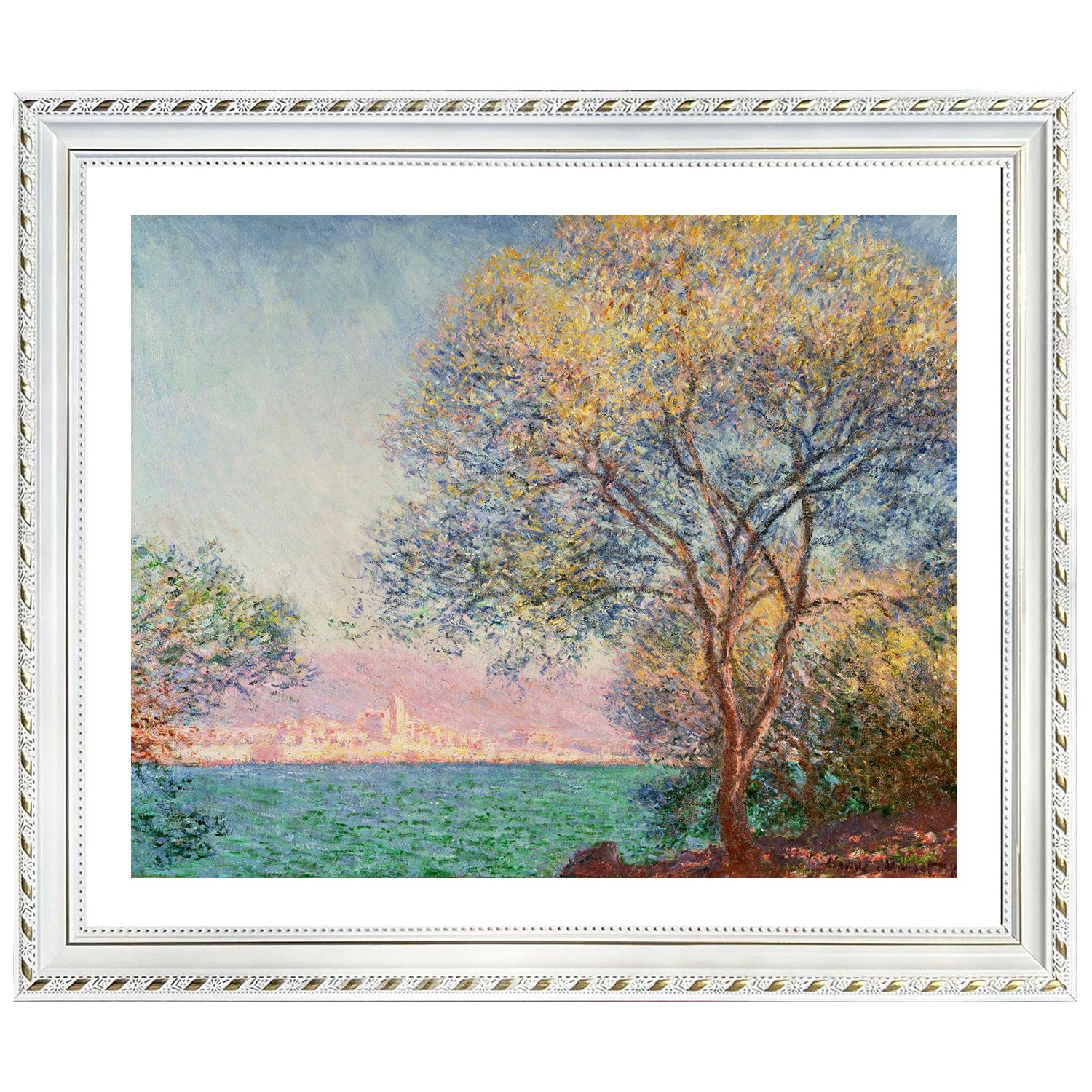 Claude Monet Wall Art Antibes In The Morning Poster Framed