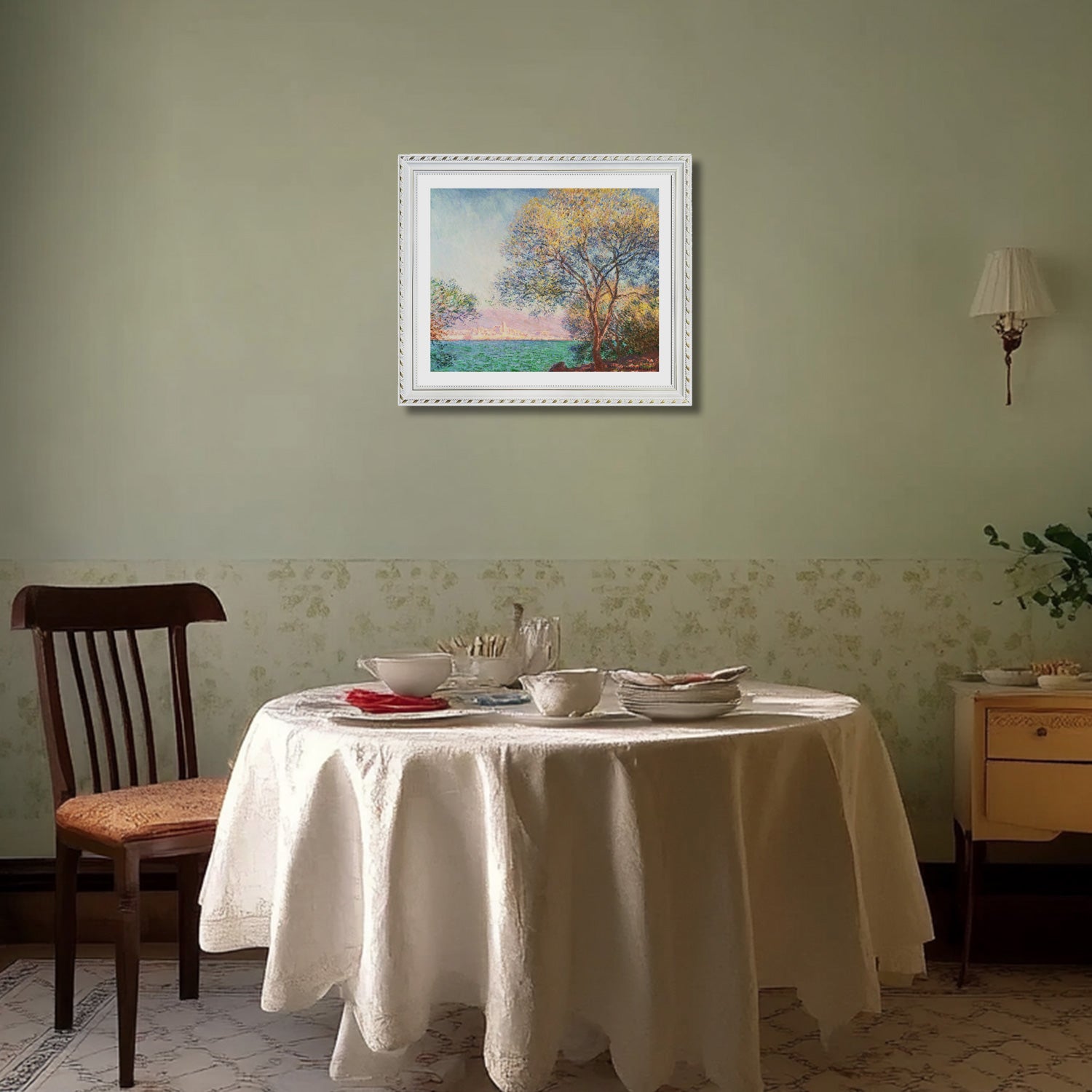 Claude Monet Wall Art Antibes In The Morning Poster Framed