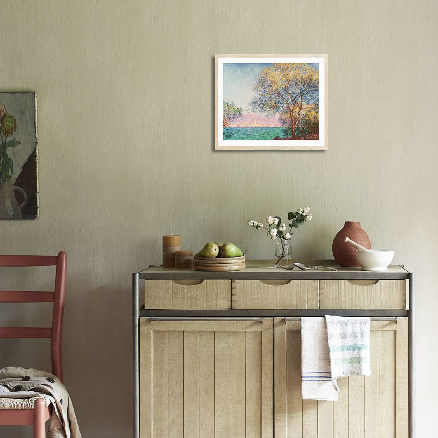 Claude Monet Wall Art Antibes In The Morning Poster Framed