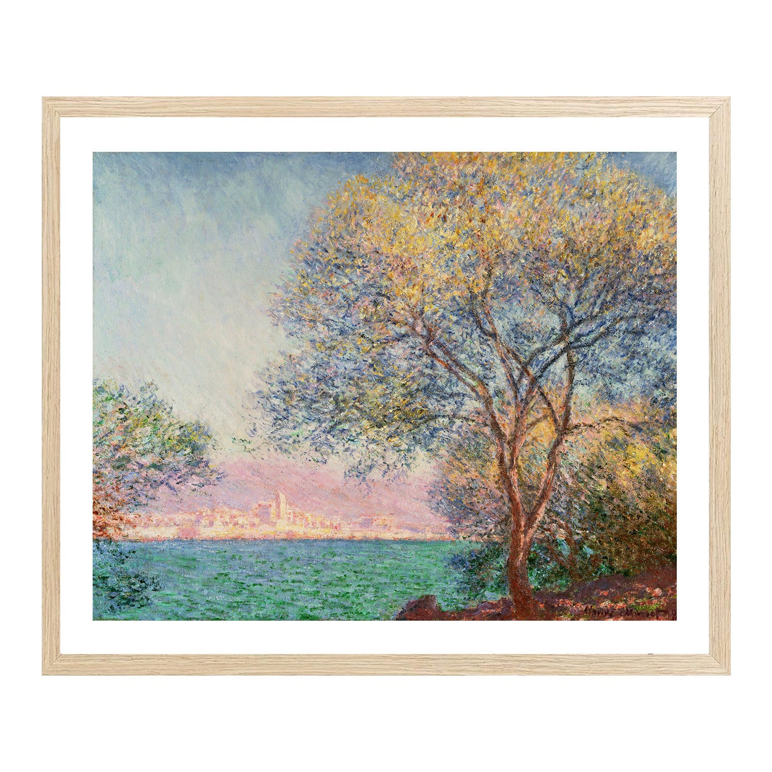 Claude Monet Wall Art Antibes In The Morning Poster Framed