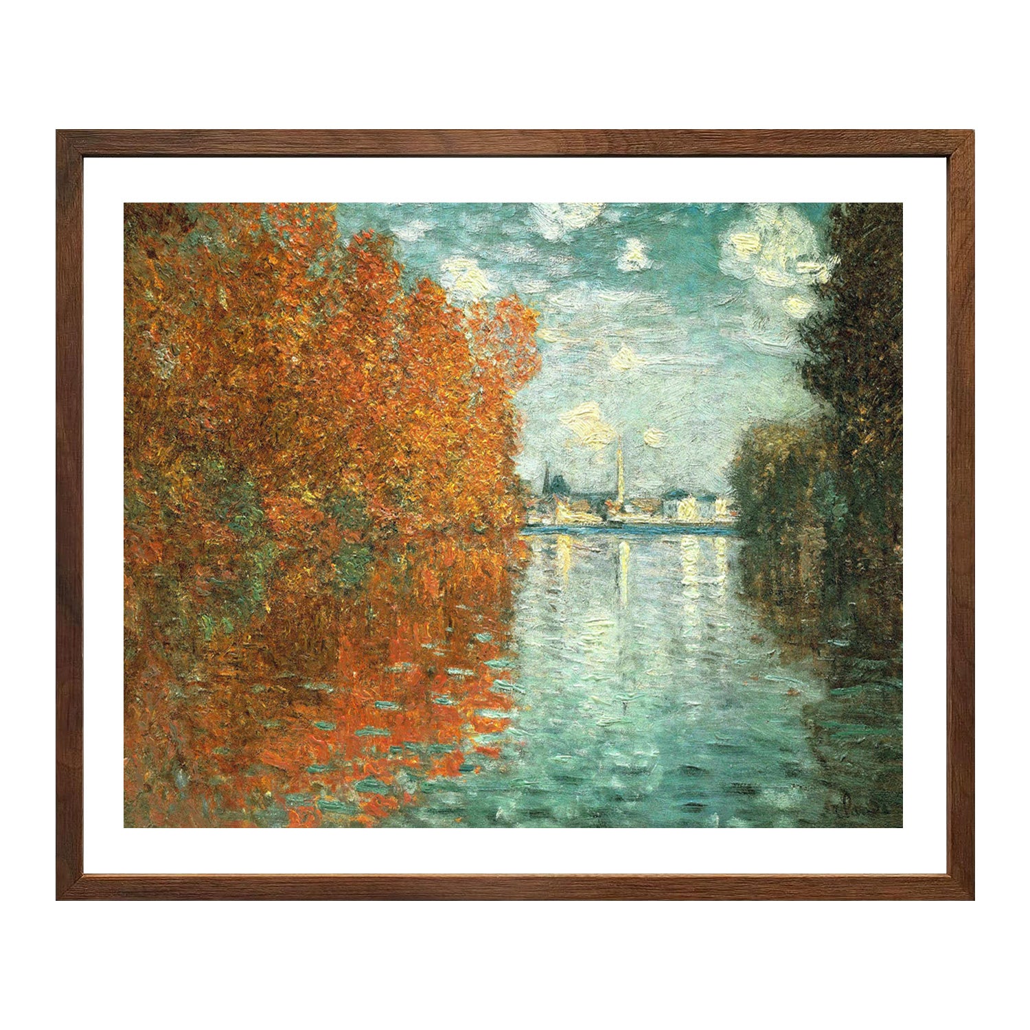 Claude Monet Wall Art Autumn Effect At Argenteuil Poster Framed