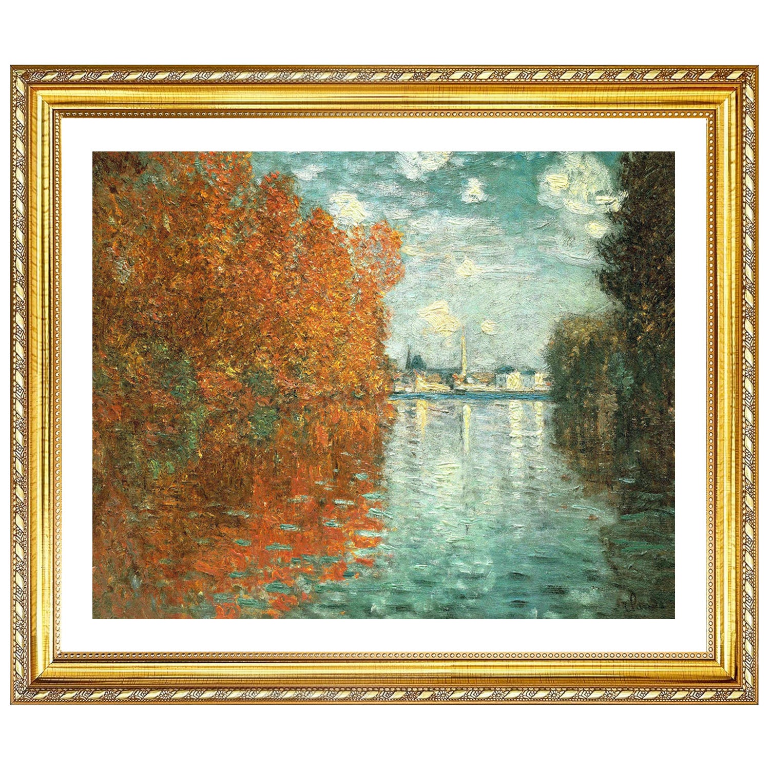 Claude Monet Wall Art Autumn Effect At Argenteuil Poster Framed