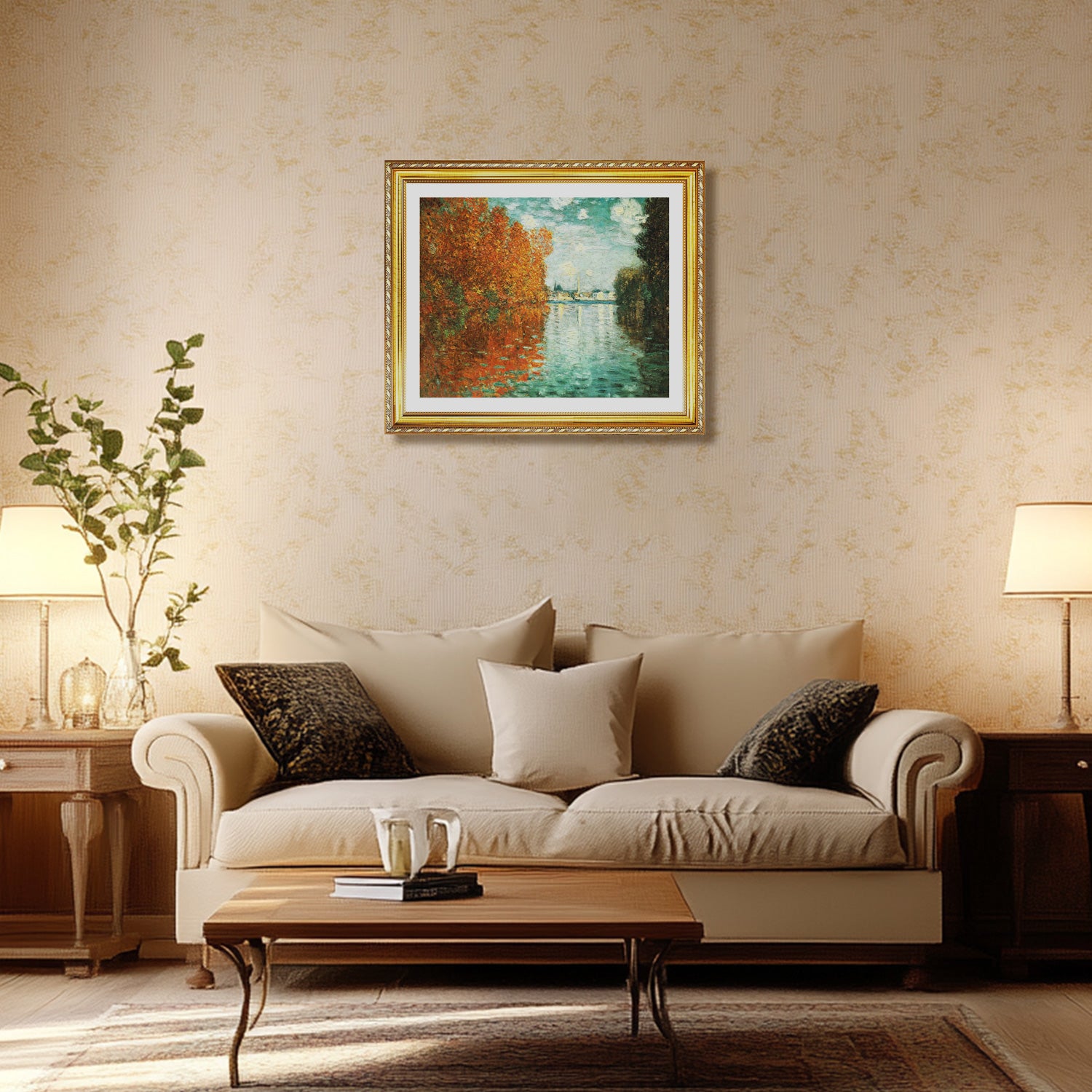 Claude Monet Wall Art Autumn Effect At Argenteuil Poster Framed