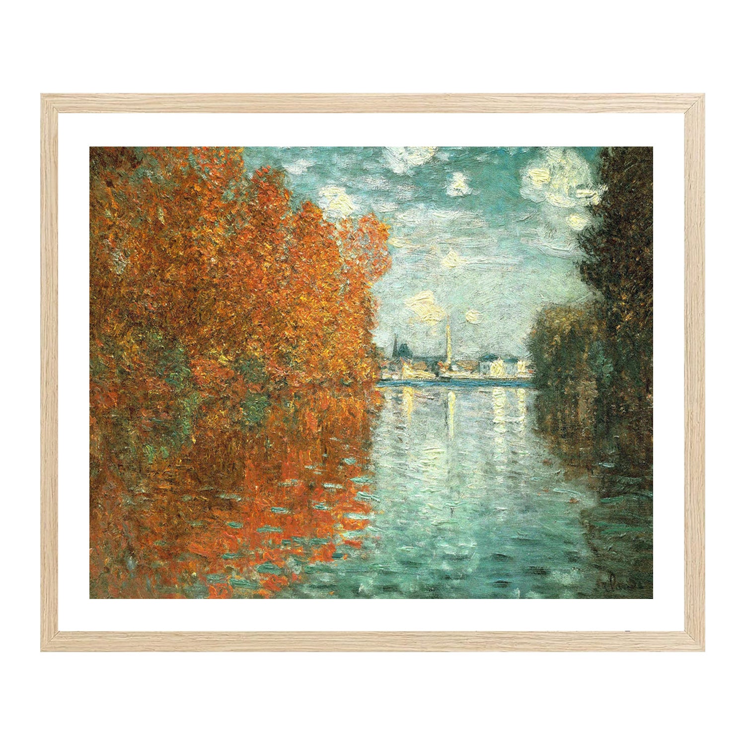 Claude Monet Wall Art Autumn Effect At Argenteuil Poster Framed