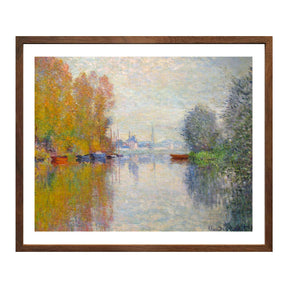 Claude Monet Wall Art Autumn On The Seine At Argenteuil Poster Framed