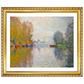 Claude Monet Wall Art Autumn On The Seine At Argenteuil Poster Framed