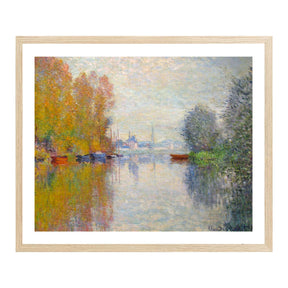 Claude Monet Wall Art Autumn On The Seine At Argenteuil Poster Framed
