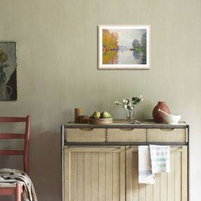 Claude Monet Wall Art Autumn On The Seine At Argenteuil Poster Framed